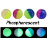 Boule bicolore acrylique phosphorescente, à visser 1,6 mm GDB-BH - couleur
