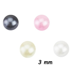 Boule perle en acrylique., à visser 1,2 mm CAP-boule