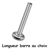 Barre labret 1,2 mm titane G23, à visser interne 0,8 mm TINMLBD3_PINS