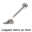 Bijou langue acier 316 L avec motif aile BLSC 115