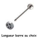 Bijou langue acier 316 L avec motif peace and love BLSC 79