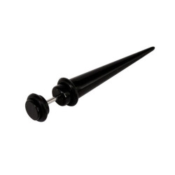 Faux écarteur pic noir 6 mm pour l'oreille acrylique FUPL 38
