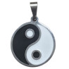 Pendentif symbole yin yang acier HPD59A