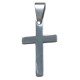 Pendentif mini croix simple acier FPD512A