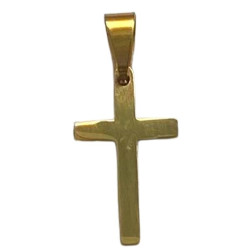 Pendentif mini croix simple acier FPD512A