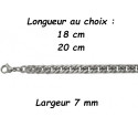 Bracelet chaine acier maille américaine 7 mm DB 1874