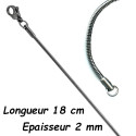 Gourmette acier serpent ronde 2 mm DB 1401