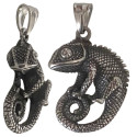 Pendentif caméléon acier HPD200