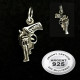 Pendentif pistolet double face argent 925 P 139