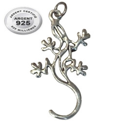 Pendentif salamandre filigrane argent 925 P 1362