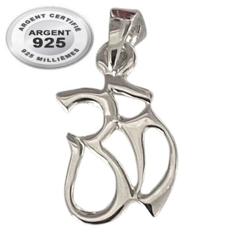 Pendentif symbole méditation OM argent 925 P 901