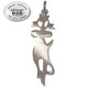 Pendentif chat argent 925 P 197