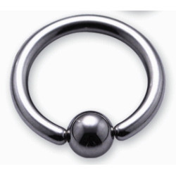 Anneau fermé avec boule à clipper acier 316L 1,6 mm BCR 1.6