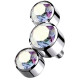 Embout 3 brillants cristal Swarovski en long courbé pour micro dermal titane G23 QBTY16