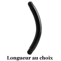 Barre pliée acier noir à visser 1,6 mm du 6 mm au 12 mm de longueur (BKBN-PINS)