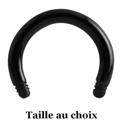Barre fer à cheval acier noir à visser 1,6 mm BKCB-PINS