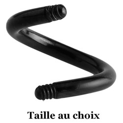 Barre spirale acier noir à visser 1,6 mm BKSP-PINS