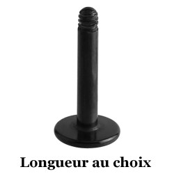 Barre labret acier noir à visser 1,6 mm BKLB-PINS