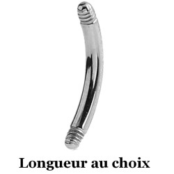 Barre pliée titane à visser 1,6 mm du 8 mm au 12 mm de longueur TBN-PINS