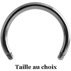 Barre fer à cheval titane G23 à visser 1,6 mm TCB-PINS