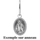 Accessoire charm médaille vierge Marie strass blancs pour personnaliser bijoux en COCR NF ABH 40