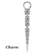 Accessoire charm avec 6 strass en pointe pour personnaliser bijoux en COCR NF ABH 41