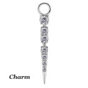 Accessoire charm avec 6 strass en pointe pour personnaliser bijoux en COCR NF ABH 41