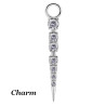 Accessoire charm avec 6 strass en pointe pour personnaliser bijoux en COCR NF ABH 41