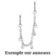 Accessoire charms chaine avec 5 strass pour personnaliser bijoux en COCR NF ABH 46