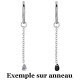 Accessoire charm 1 chaine avec 1 strass pour personnaliser bijoux en COCR NF ABH 49