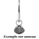 Accessoire charm coquillage pour personnaliser bijoux en COCR NF ABH 50