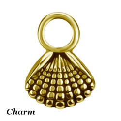 Accessoire charm coquillage pour personnaliser bijoux en COCR NF or GPABH 47