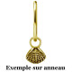 Accessoire charm coquillage pour personnaliser bijoux en COCR NF or GPABH 47