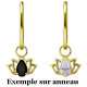 Accessoire charm fleur lotus avec 1 strass pour personnaliser bijoux en COCR NF or GPABH 46