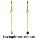 Accessoire charm 1 chaine avec 1 strass pour personnaliser bijoux en COCR NF or GPABH 43