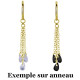 Accessoire charm 3 chaines avec 3 strass pour personnaliser bijoux en COCR NF or GPABH 42