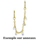 Accessoire charms chaine avec 5 strass pour personnaliser bijoux en COCR NF or GPABH 41