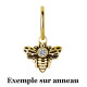 Accessoire charm abeille avec 1 strass pour personnaliser bijoux en COCR NF or GPABH 38