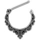 Bijou téton avec motif ethnique - barre 1,6 mm acier 316L SNC 22
