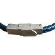 Bracelet maillon acier et cuir tressé 9 mm ENH34