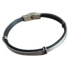 Bracelet fils acier et cuir 6 mm ENH35