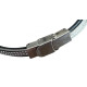Bracelet fils acier et cuir 6 mm ENH35
