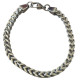Bracelet acier et acier dore maillons palmier 6 mm DBPAD