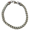 Bracelet acier et acier dore maillons palmier 6 mm DBPAD
