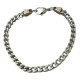 Bracelet acier et acier dore maillons palmier 6 mm DBPAD