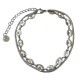 Bracelet acier grain de café et chaîne serpent BR50
