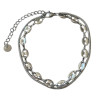 Bracelet acier grain de café et chaîne serpent BR50