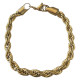Bracelet acier doré torsadé 6 mm BR52
