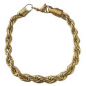 Bracelet acier doré torsadé 6 mm BR52