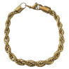 Bracelet acier doré torsadé 6 mm BR52